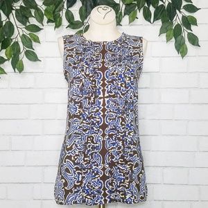 Tory Burch Silk Ruffle Tank